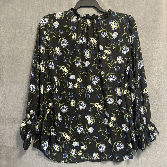 Violet + Claire Blouse Sheer Dark Floral Top Plus Size 2X Office Career - Picture 3 of 8